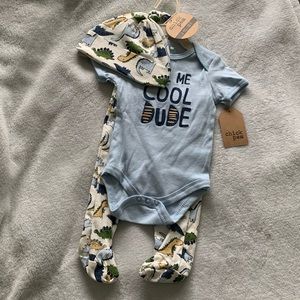 Chick Pea Dinosaur baby boy 3pc set
